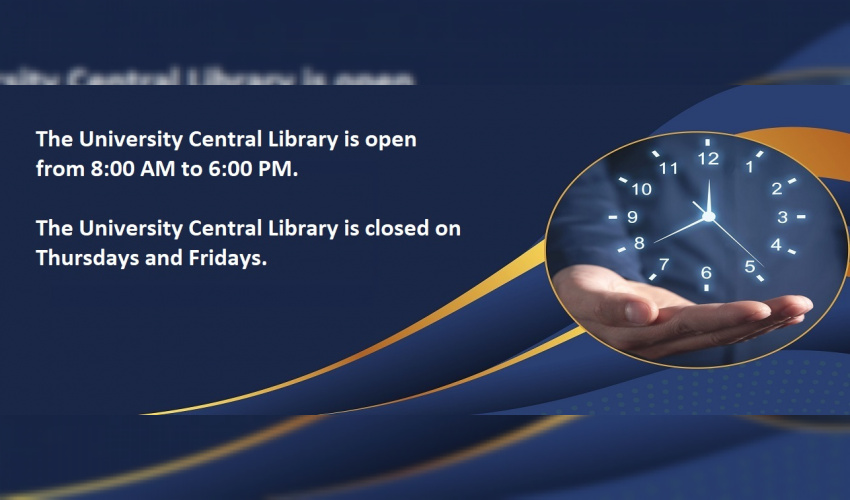Working hours of the Central Library and Documentation Center